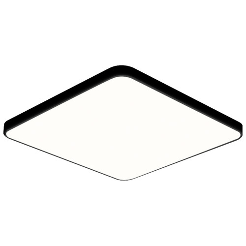 Black square flush 2024 ceiling light